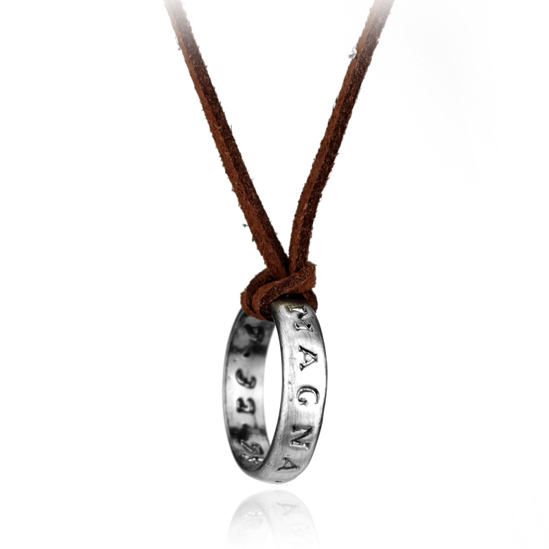 Vintage Tech Accessories - Game Anime Leather Chain Ring Necklace