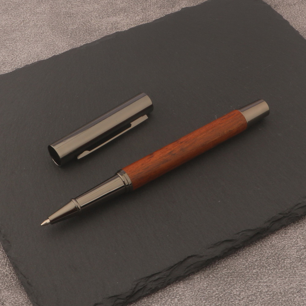 High Tech Office Accessories - High Quality Wood Rollerball Pen Rosewood