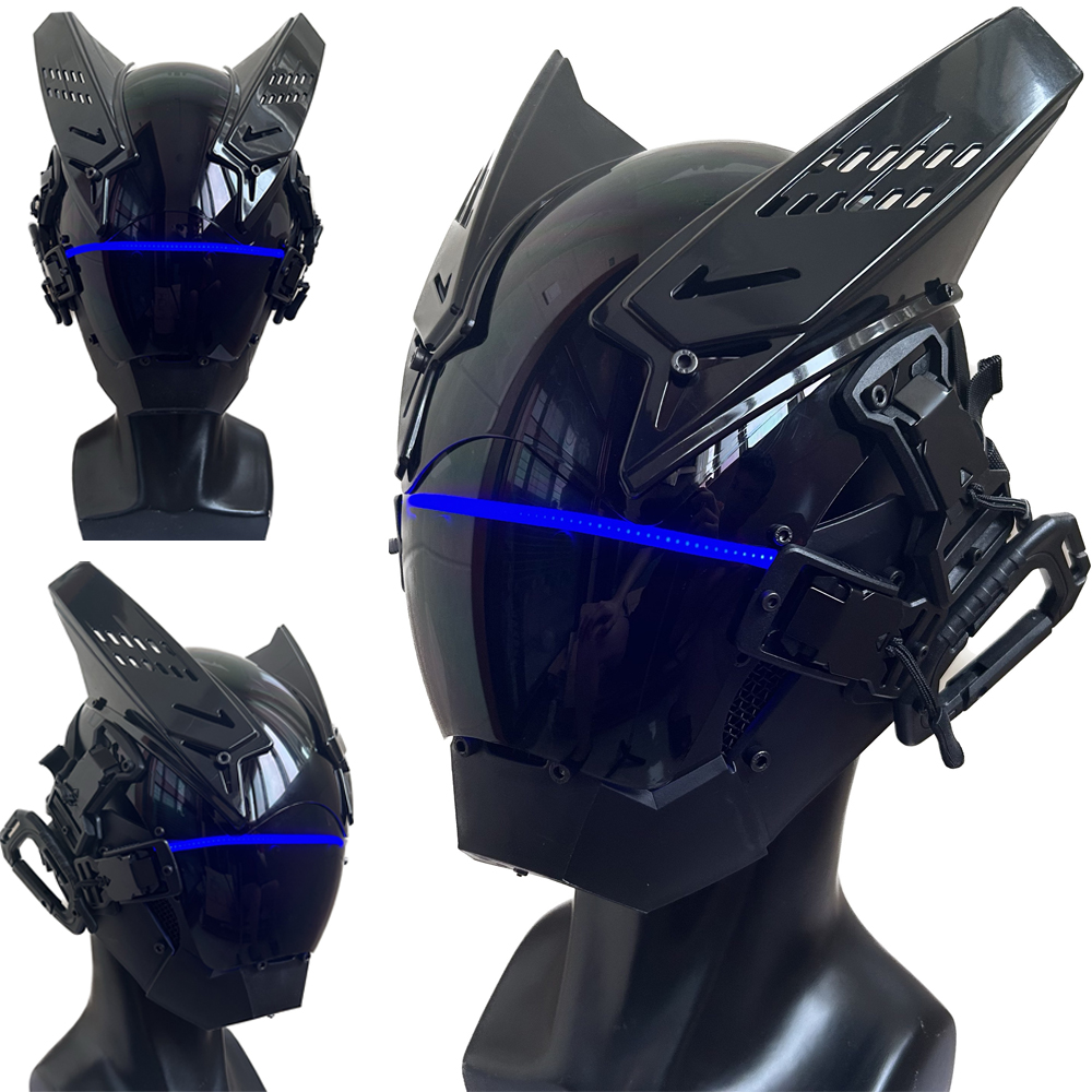 Tech Wear Accessories - Cyberpunk Punk Mask Helmet,Futuristic Techwear Mask,Halloween