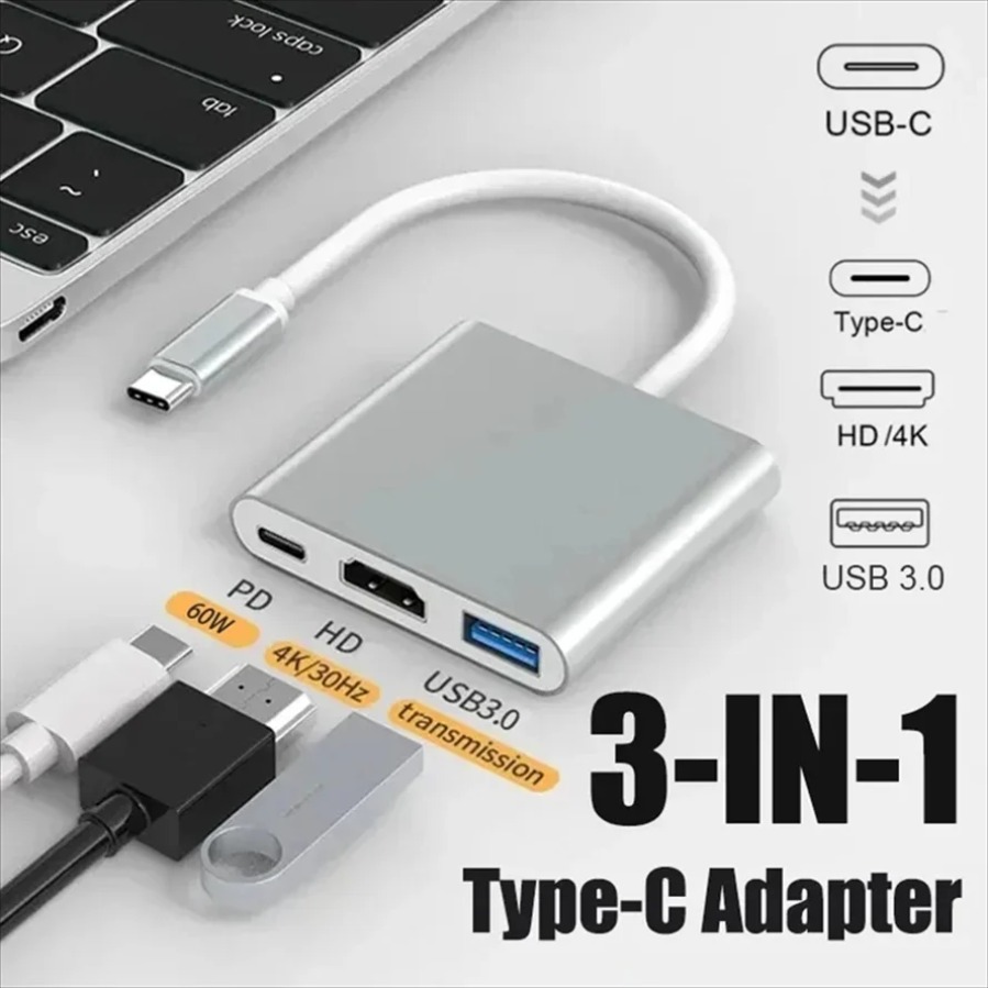 3-in-1 USB 3.0 Hub USB-C to HD - Usb Hub 7 Port 评论和价格