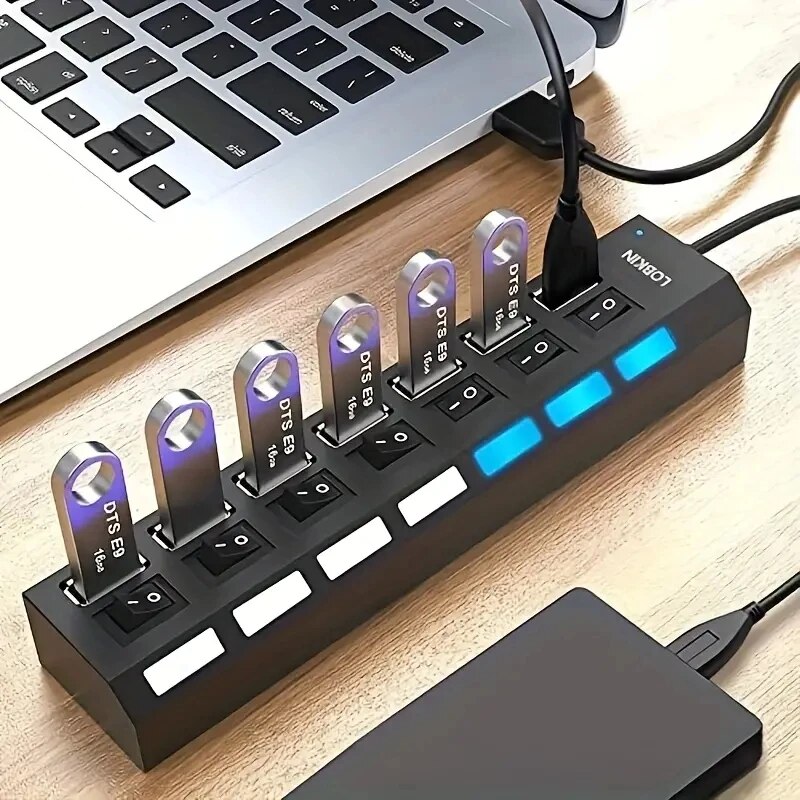 High Speed 4/7 Ports USB HUB 2 - Usb Hub 7 Port 评论和价格