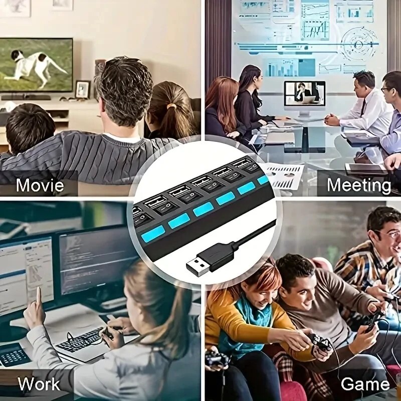 High Speed 4/7 Ports USB HUB 2 - Usb Hub 7 Port 评论和价格