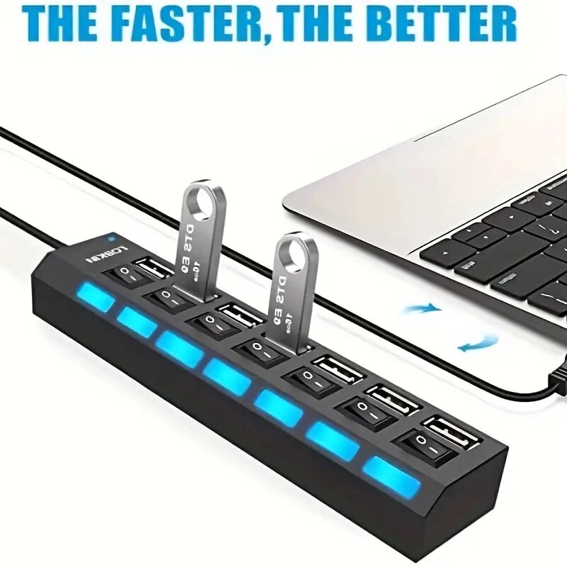 High Speed 4/7 Ports USB HUB 2 - Usb Hub 7 Port 评论和价格