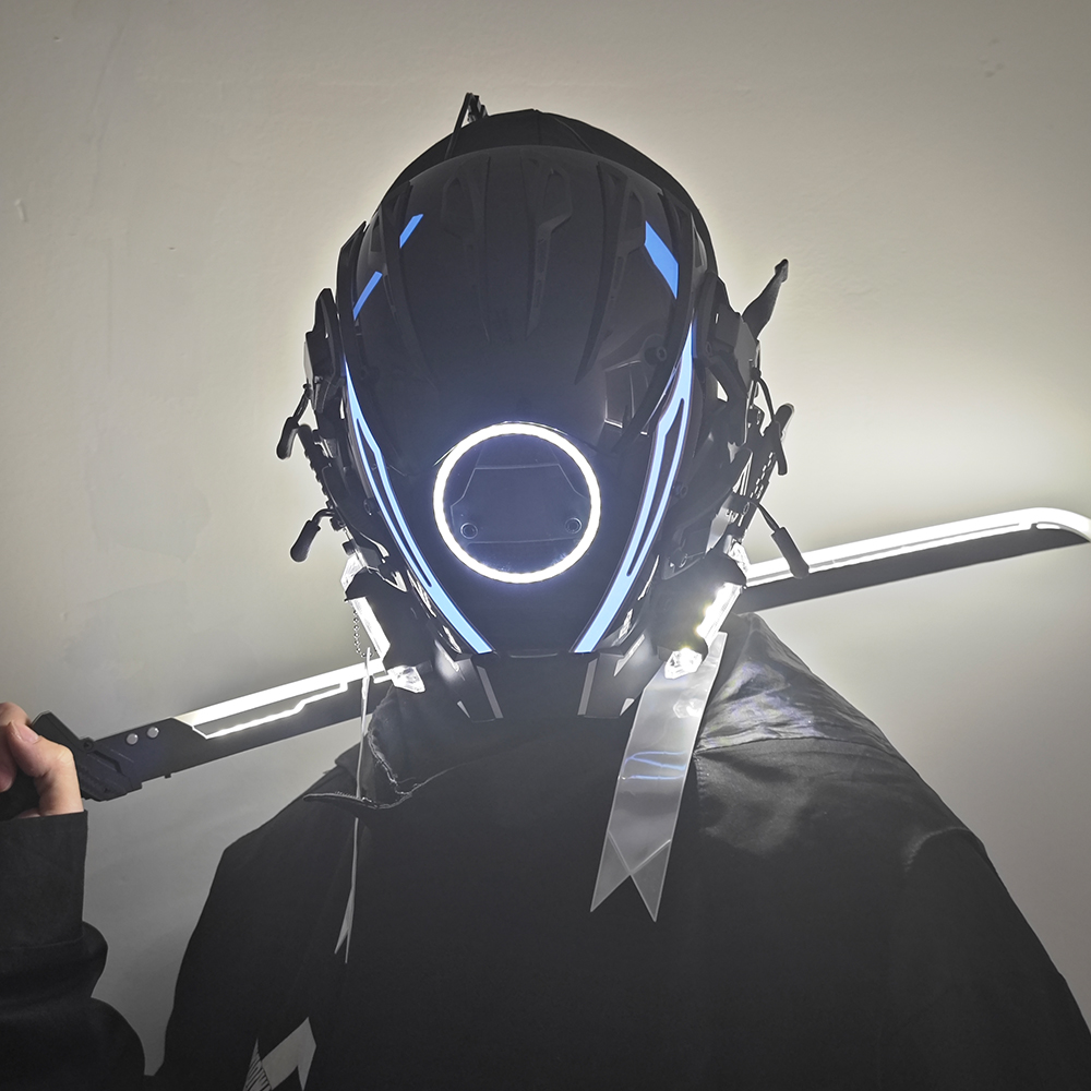 JAUPTO Punk Mask for Men, LED  - Tech Wear Accessories 评论和价格