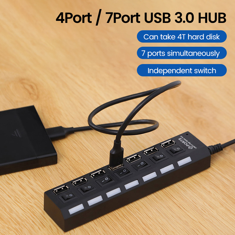 USB 2.0 Hub Multi USB Splitter - Usb Hub 7 Port 评论和价格
