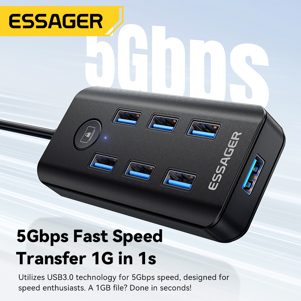 Essager 7-in-1 USB 3.0 Hub Mul - Usb Hub 7 Port 评论和价格