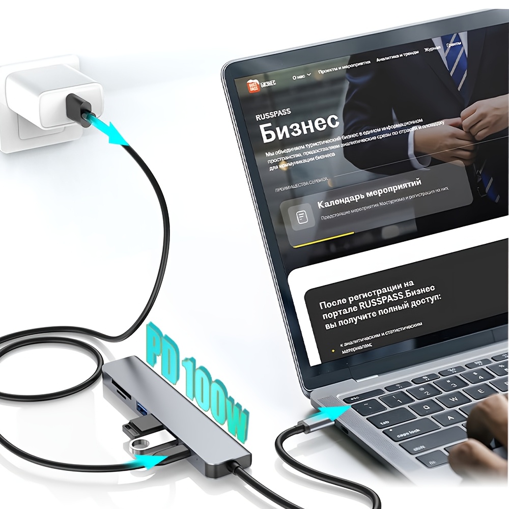 7 in 1 USB C Hub to 4K HDMI-Co - Usb Hub 7 Port 评论和价格