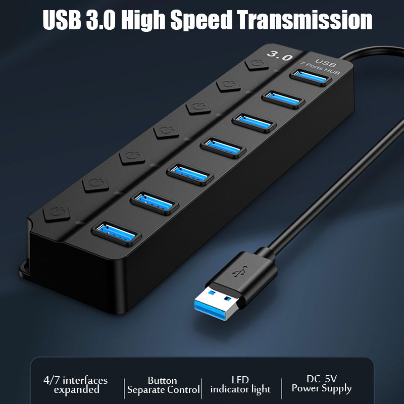 USB 3.0 Power Adapter 4/7 Port - Usb Hub 7 Port 评论和价格