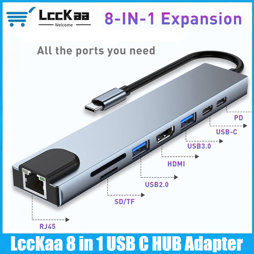 USB C Hub 8/7 in 1 4K HDMI Ada - Usb Hub 7 Port 评论和价格