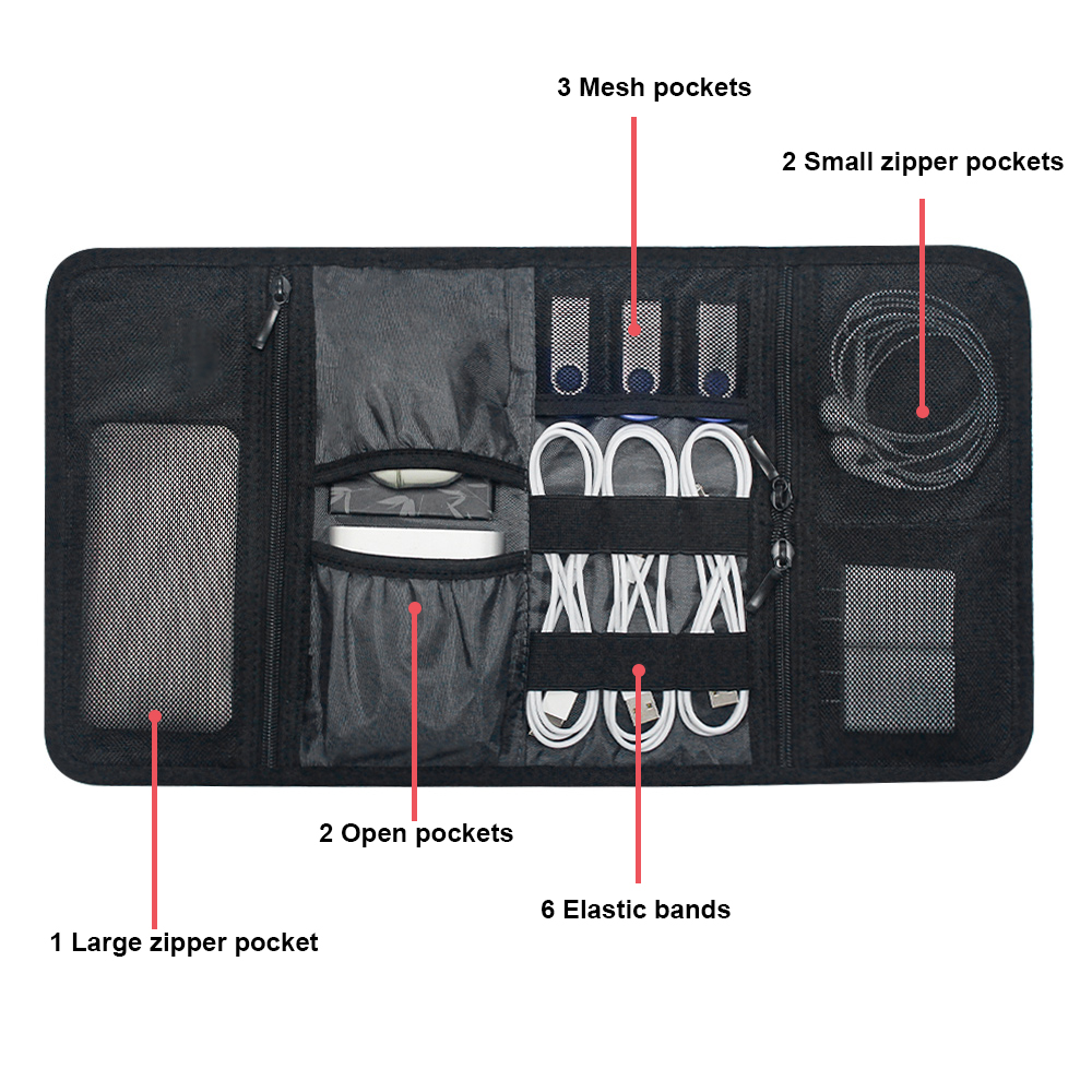 Tech Organizer Bag Cable Stora - Tech Accessories For Travel 评论和价格