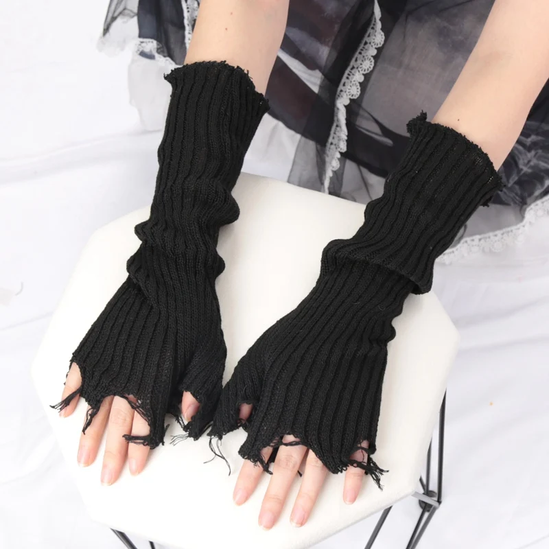 1Pair Punk Broken Unisex Glove - Tech Wear Accessories 评论和价格