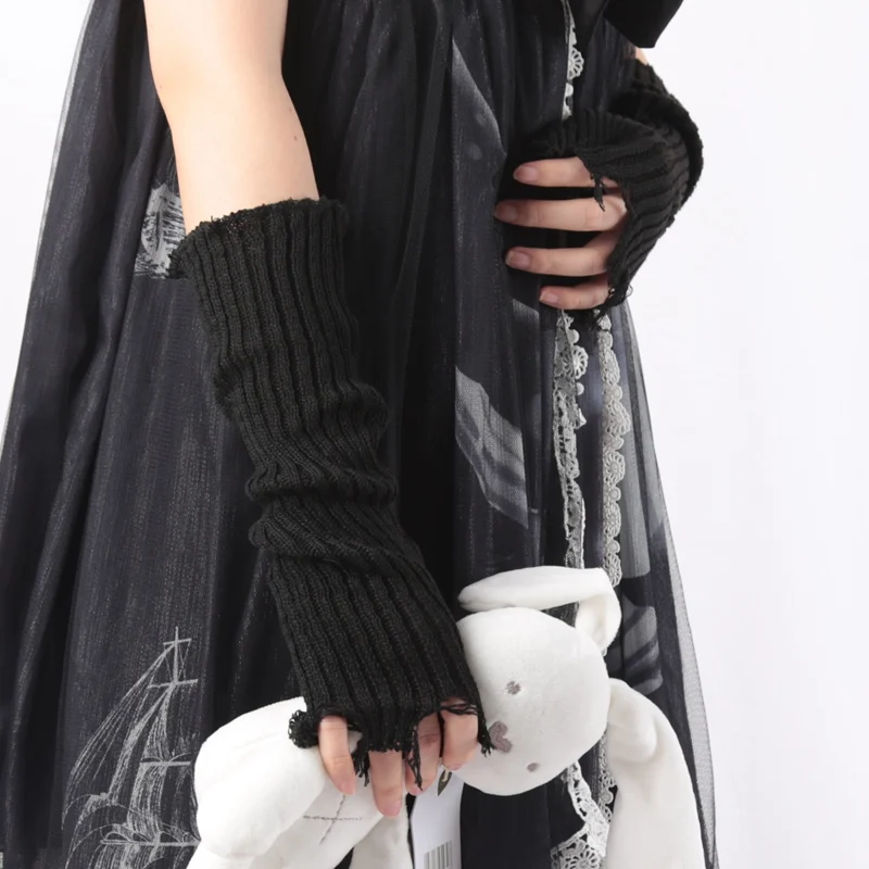 1Pair Punk Broken Unisex Glove - Tech Wear Accessories 评论和价格