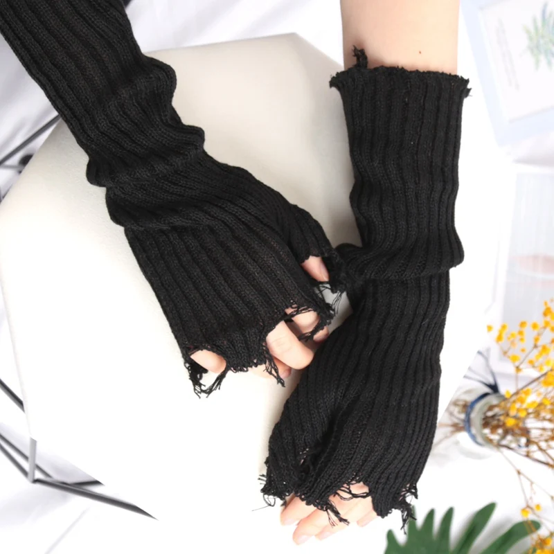 1Pair Punk Broken Unisex Glove - Tech Wear Accessories 评论和价格