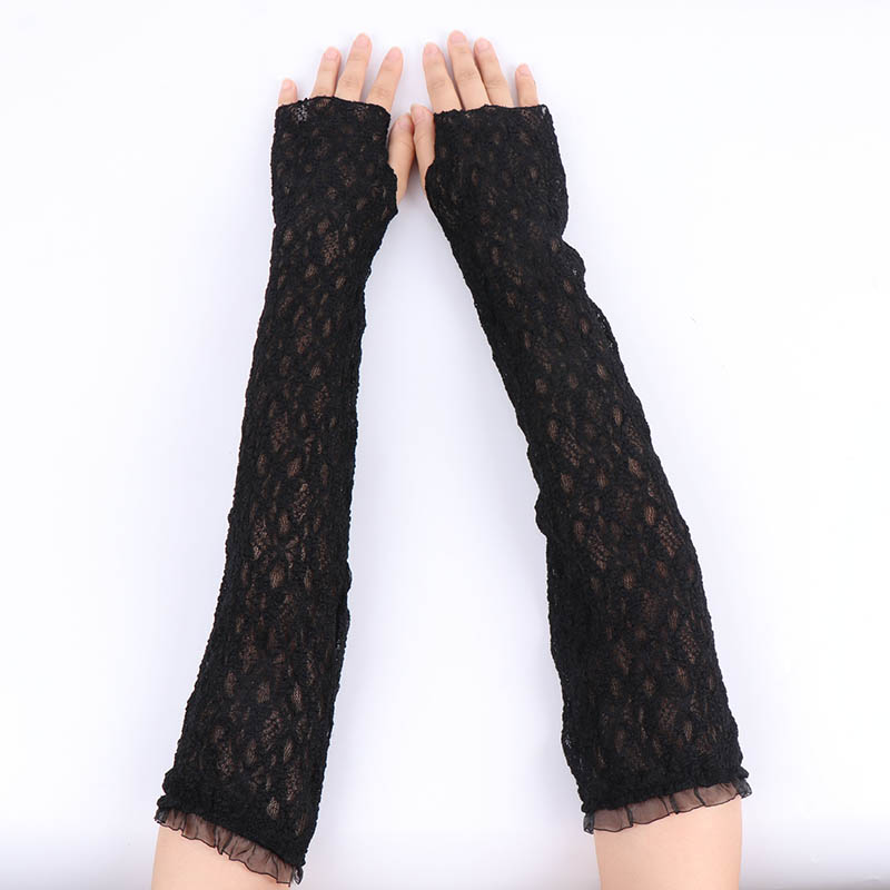 1 Pair Women Long Lace Fingerl - Tech Wear Accessories 评论和价格