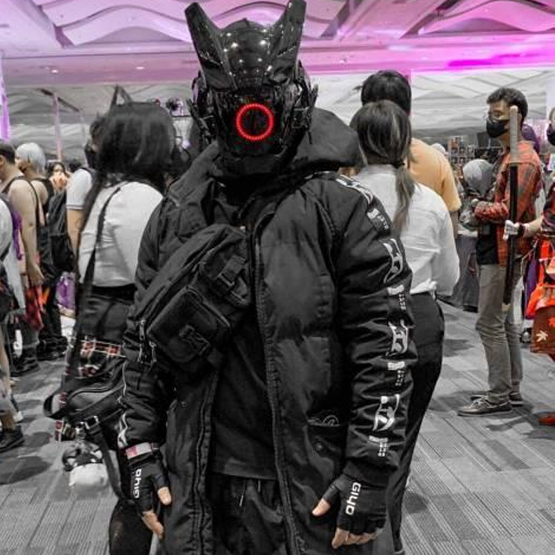 Cyberpunk LED Mask Cosplay Mas - Tech Wear Accessories 评论和价格