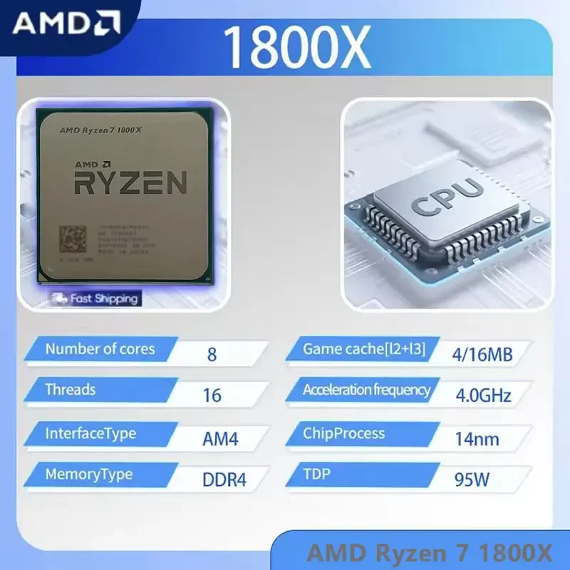 AMD Ryzen 7 1800X CPU R7 1800X - Amd Cpu Ryzen 7 评论和价格