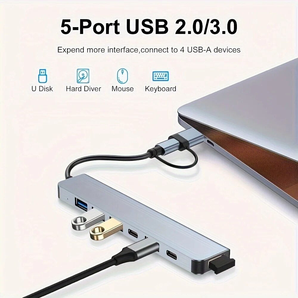2 In 1 USB3.0 Hub 7 Port Type  - Usb Hub 7 Port 评论和价格