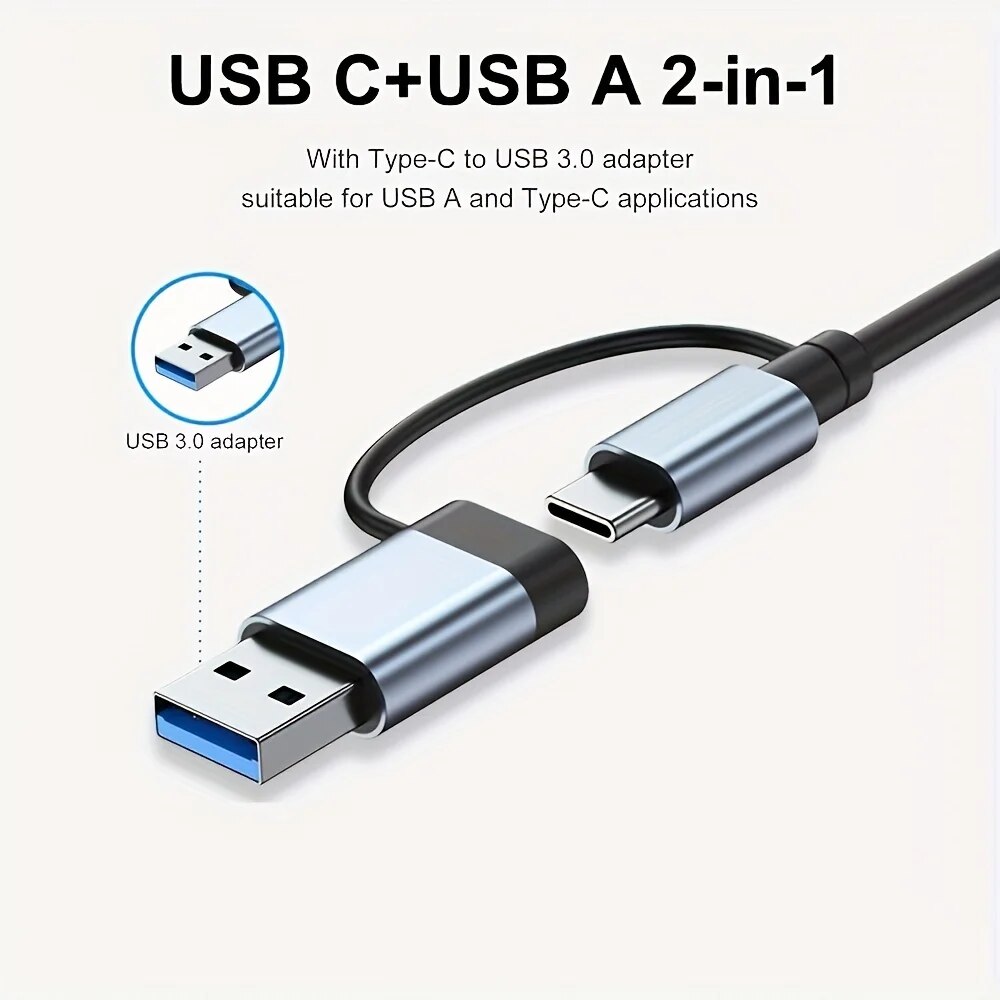 2 In 1 USB3.0 Hub 7 Port Type  - Usb Hub 7 Port 评论和价格