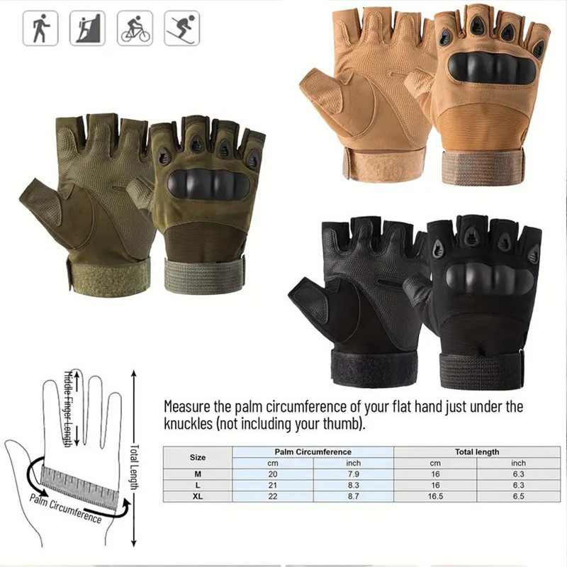 1Pair Tactical Fingerless Glov - Tech Wear Accessories 评论和价格