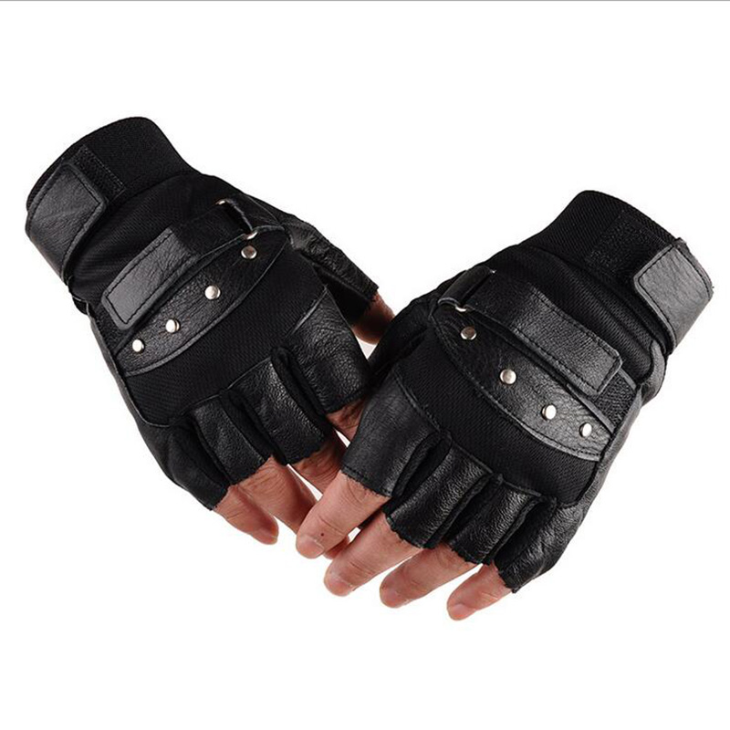 Men's Half Finger Leather Fitn - Tech Wear Accessories 评论和价格