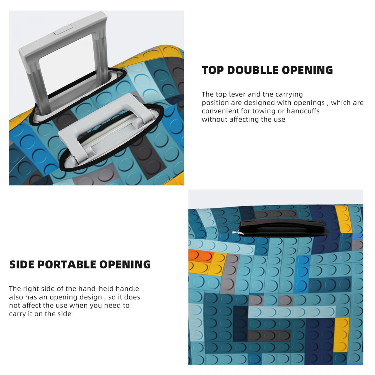 Blue Tech Pixel Building Block - Tech Accessories For Travel 评论和价格