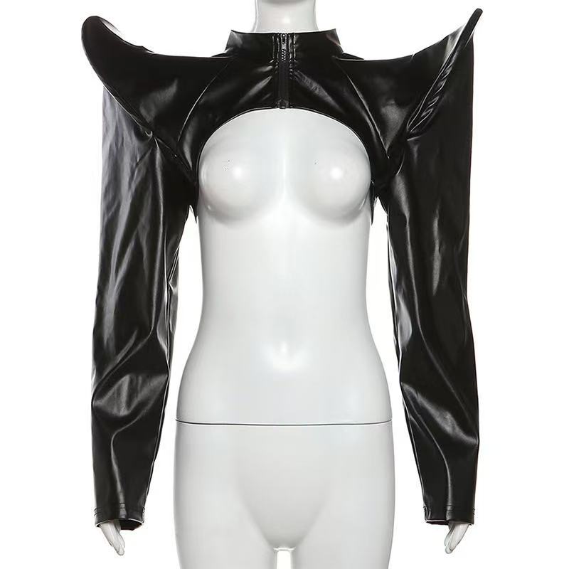 2024 Women Y2k Pu Leather Jack - Tech Wear Accessories 评论和价格