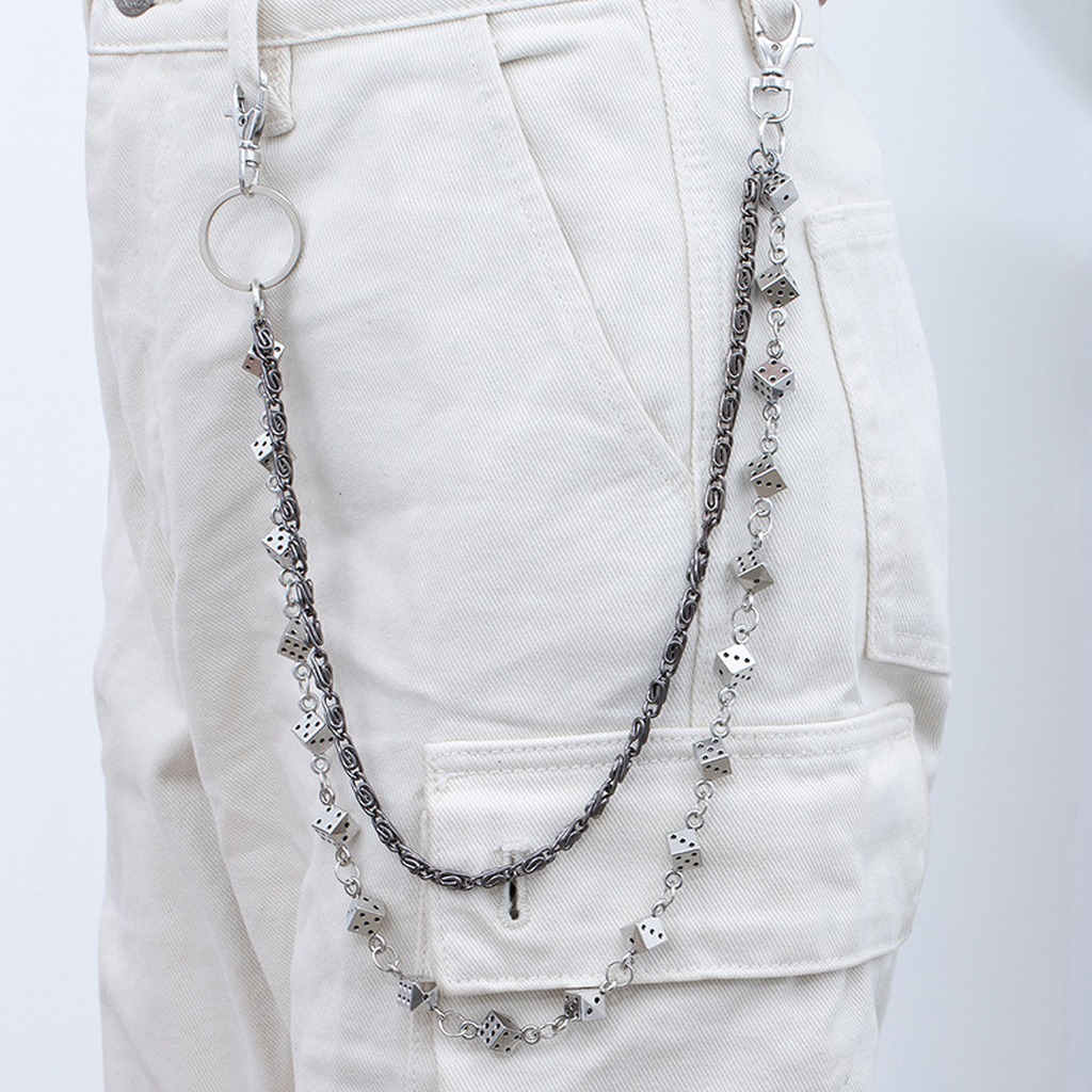 Dice Pants Chain Men Punk Meta - Tech Wear Accessories 评论和价格
