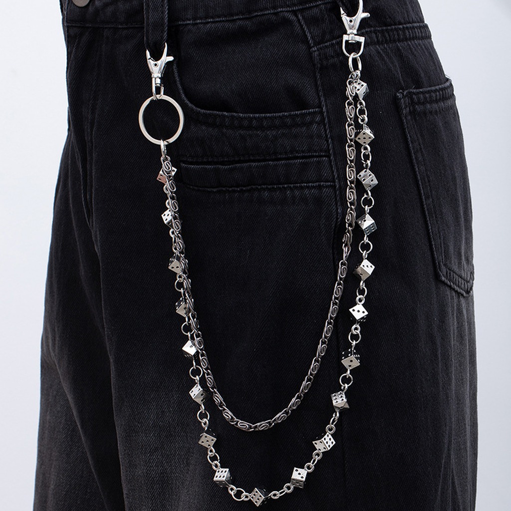 Dice Pants Chain Men Punk Meta - Tech Wear Accessories 评论和价格
